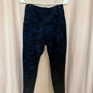 Navy Camouflage Leggings
